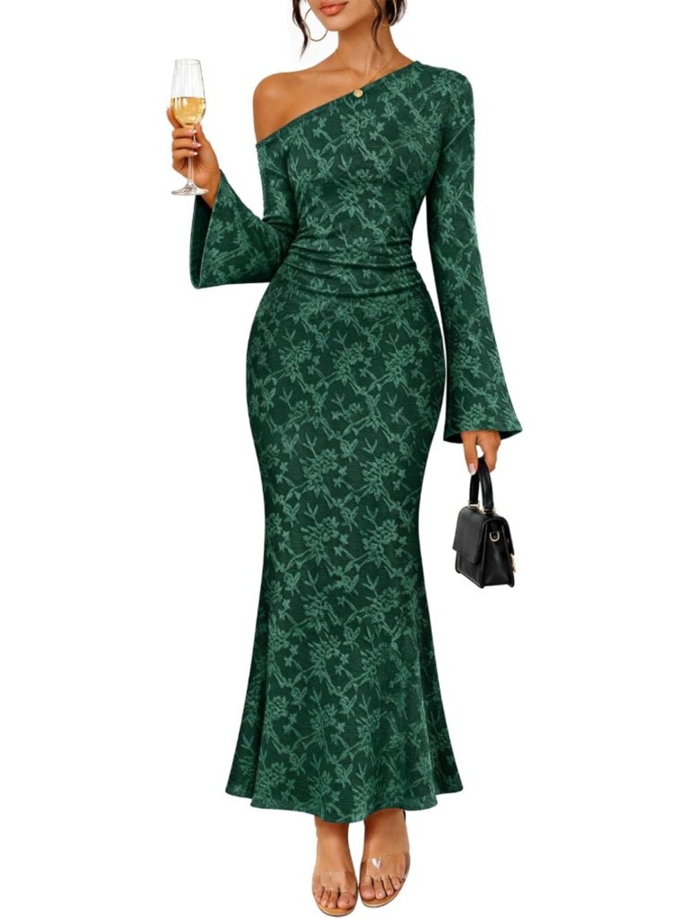 Lace Off-The-Shoulder Cocktail Dress for Women | Fall Wedding Guest Attire